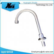 SUS304 Steel Foot Valve Gooseneck Faucet